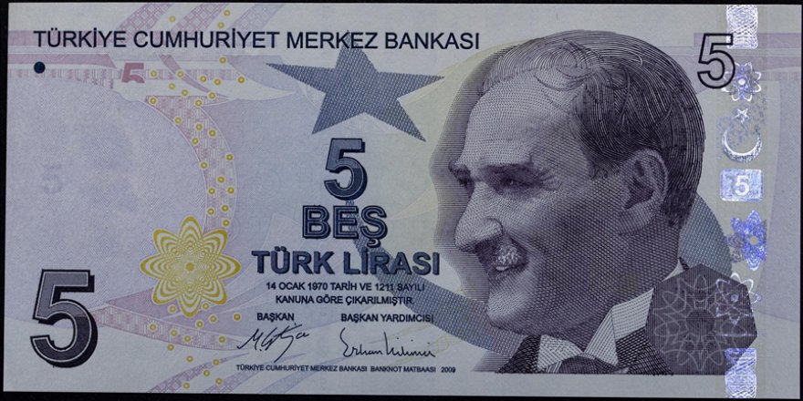 SON TERTİP 5 TL BANKNOTLAR BUGÜNDEN İTİBAREN TEDAVÜLE VERİLİYOR