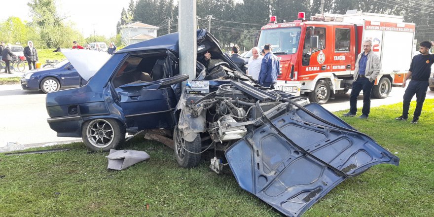 ÇARŞAMBA’DA FECİ KAZA 1 AĞIR YARALI 