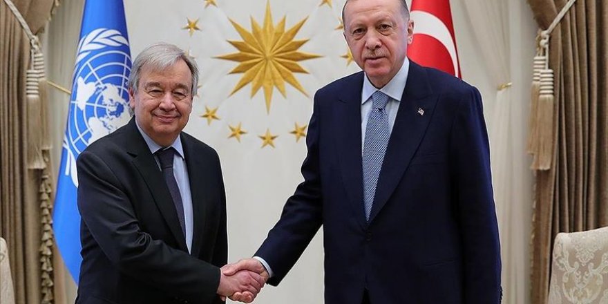 CUMHURBAŞKANI ERDOĞAN, BM GENEL SEKRETERİ GUTERRES İLE GÖRÜŞTÜ