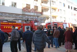 Ordu'da çatı yangını