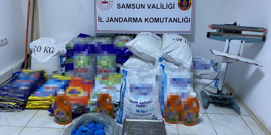 SAMSUN'DA SAHTE TEMİZLİK MALZEMESİ OPERASYONUNDA 1 KİŞİ YAKALANDI