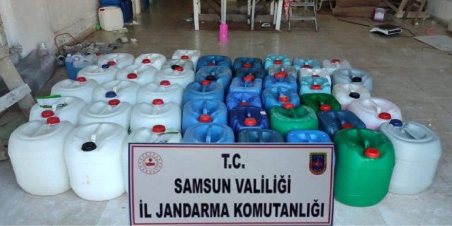 SAMSUN'DA 2 BİN 961 LİTRE SAHTE TEMİZLİK MALZEMESİ ELE GEÇİRİLDİ