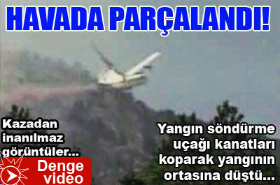 Uçak alevlerin arasında kaldı!