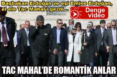 Tac Mahal'de romantik anlar ...