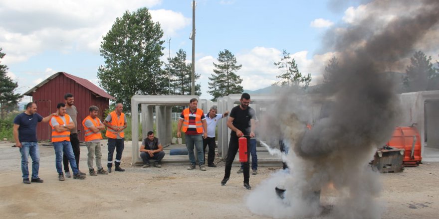 SASKİ’DE YANGIN TATBİKATI