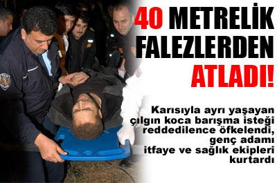 Terkedilen çılgın koca korkuttu