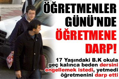 Öğretmene darp ...