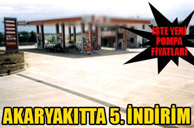 Akaryakıtta 5. indirim ....