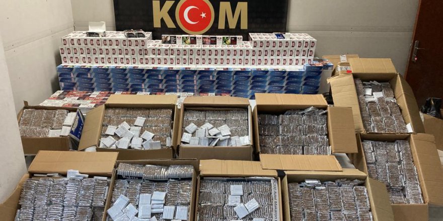 293 BİN 700 FİLTRELİ SİGARA KAĞIDI ELE GEÇİRİLDİ