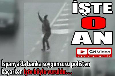 Soyguncunun vurulma anı