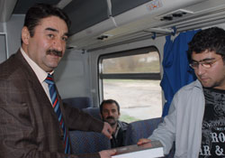 Raybüslerde kitap kampanyası