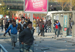 Ankara'daki mitingde olay
