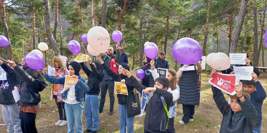 KADINA YÖNELİK ŞİDDETE MOR BALONLU ETKİNLİK