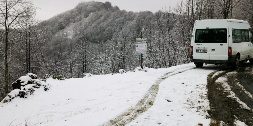 SALIPAZARI'NDA KAR YAĞIŞI