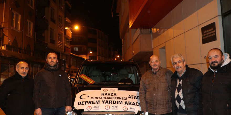 YARDIM MALZEMELERİ İLE DEPREM BÖLGESİNE GİTTİ