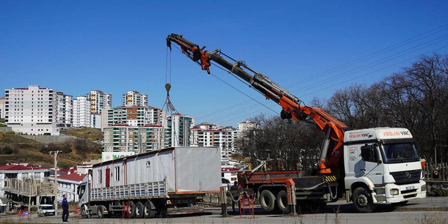 DEPREM BÖLGESİNE 41 ADET KONTEYNER