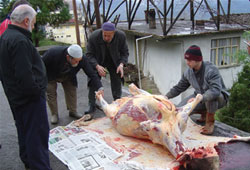 Kasaplar kurban kesecek