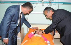 Öztürk, hemşerilerinin yanında