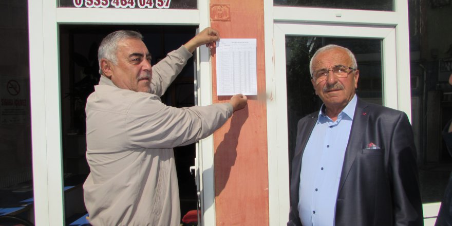 SEÇMEN LİSTELERİ ASKIYA ÇIKARTILDI