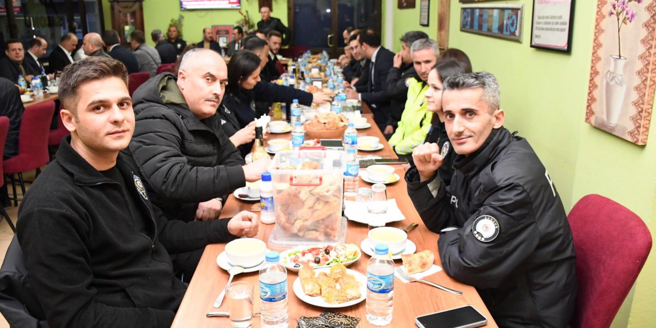 Polisler için iftar programı düzenlendi