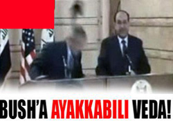 Bush'a ayakkabı fırlatıldı