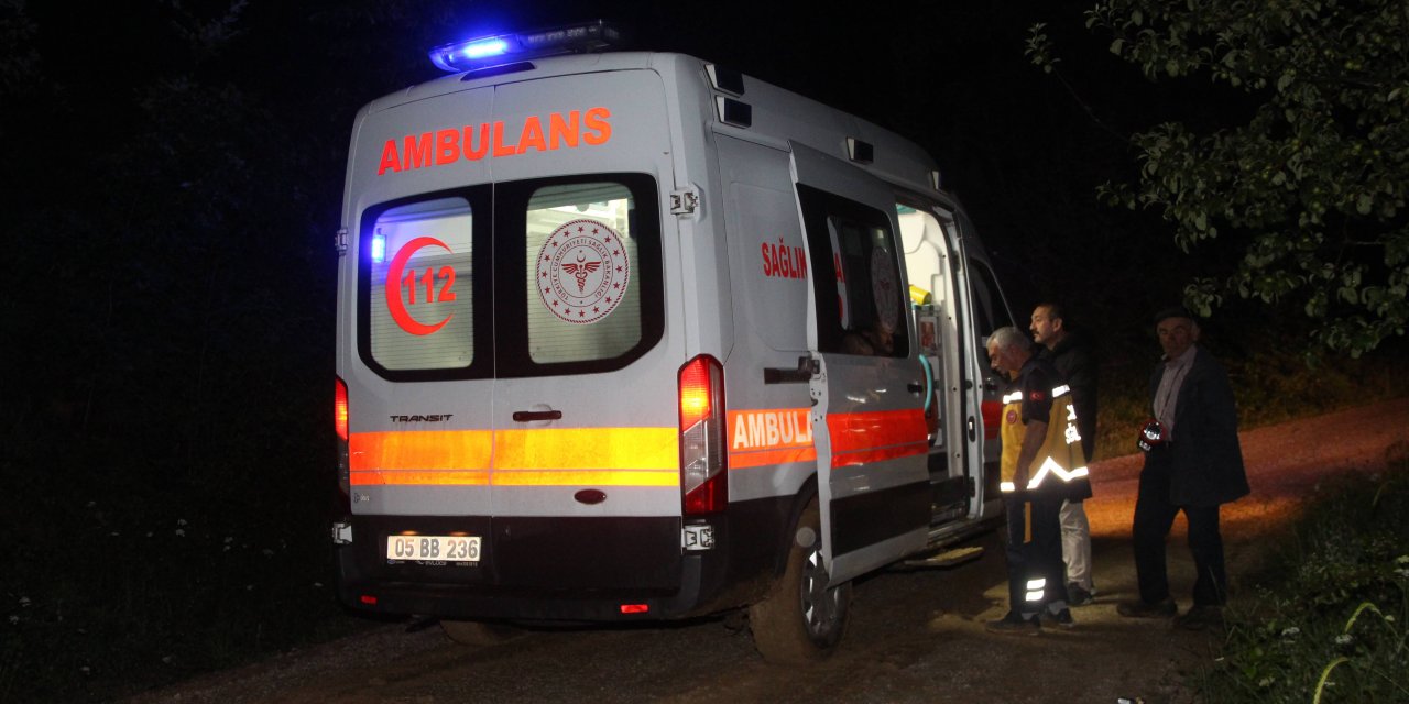 Hasta almaya giden ambulans çamura saplandı