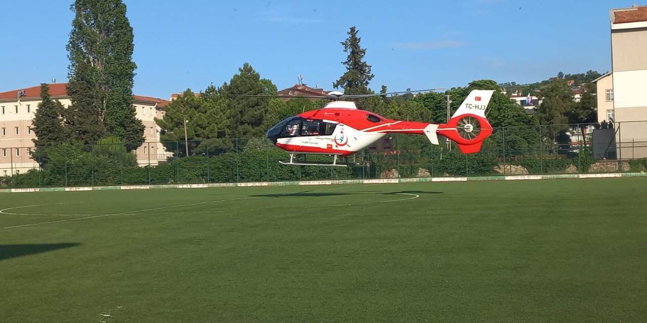 Ambulans helikopter ile Samsun'a sevk edildi