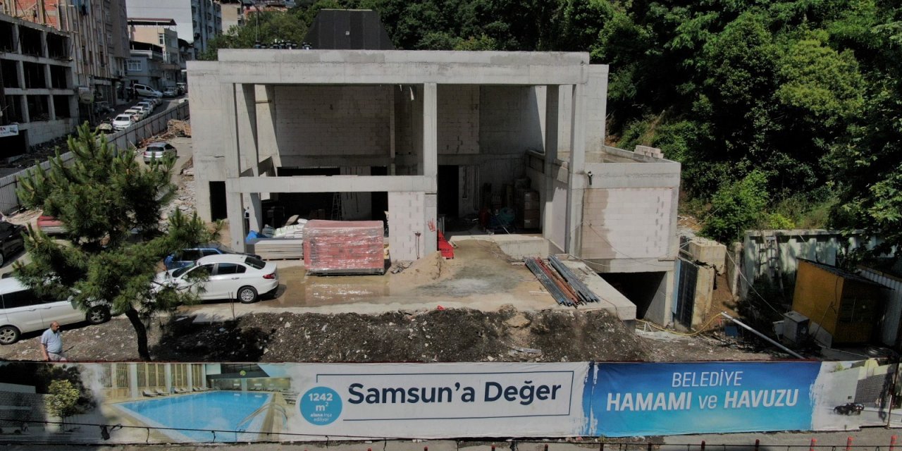 Belediye hamamı inşaatı devam ediyor