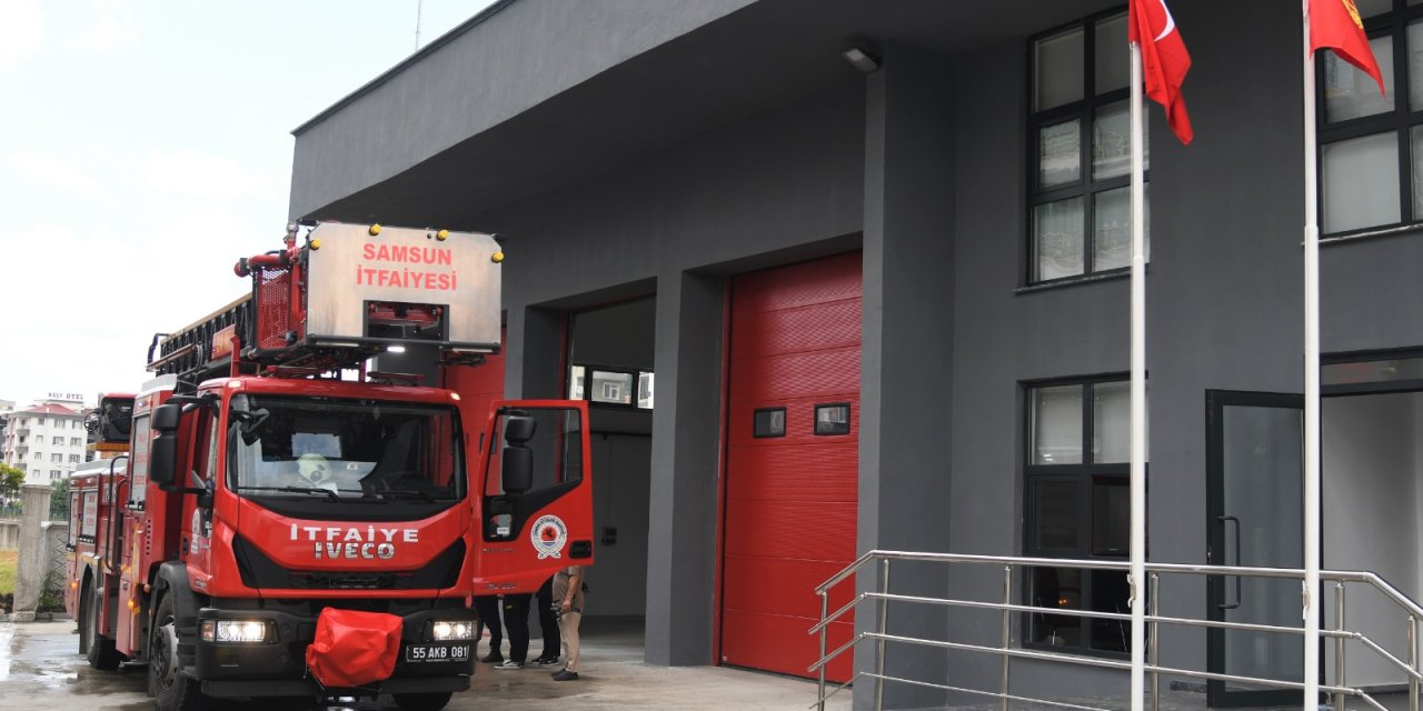 Samsun itfaiyesi 7 dakikada olay yerinde