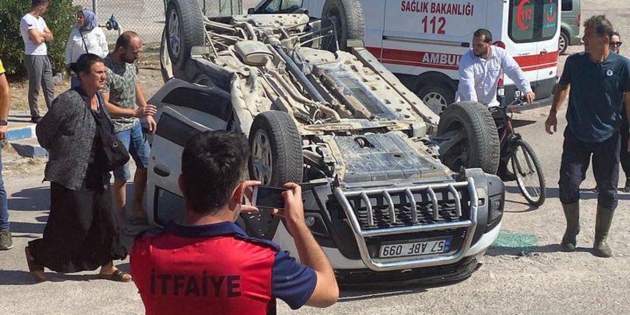 Trafik kazasında iki kişi yaralandı