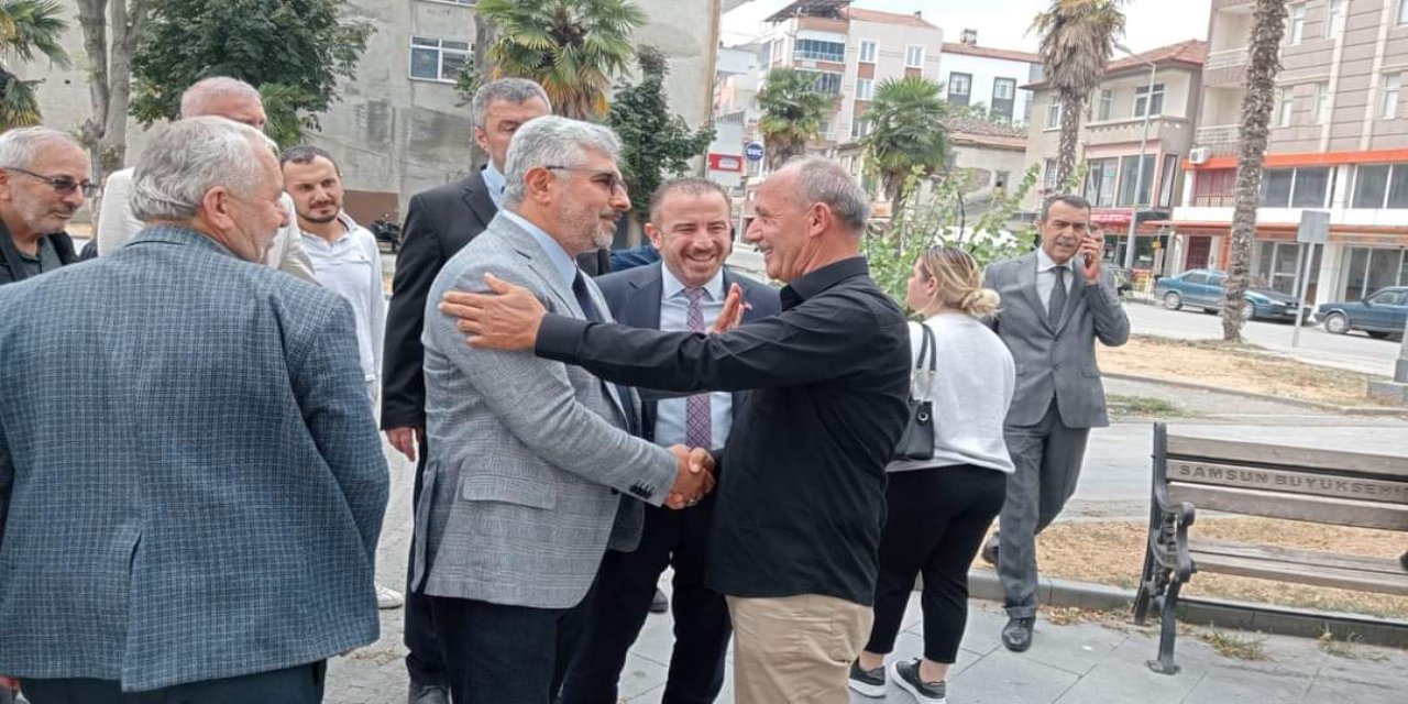Milletvekili Aksu Alaçam'da ziyaretlerde bulundu