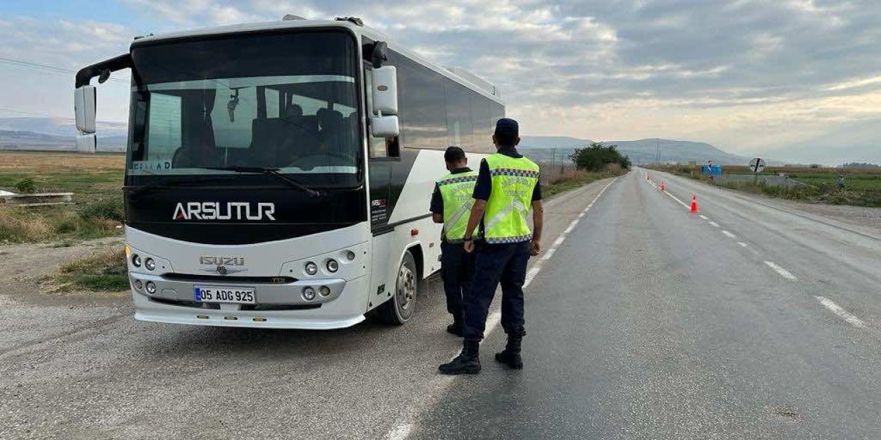 Şehirler arası ve şehir içi otobüsler denetlendi