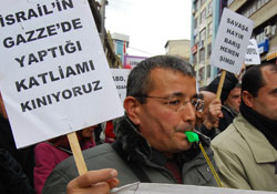 KESK, İsrail'e düdüklü protesto