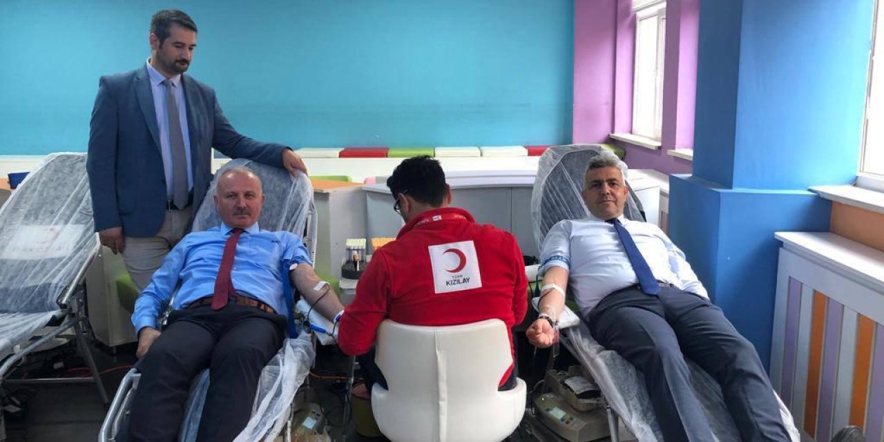 Atakum'daki okullardan Türk Kızılay'a kan desteği