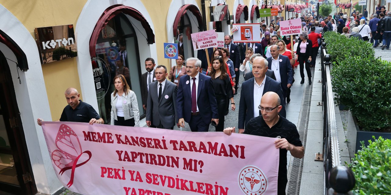 "Meme Kanseri Farkındalık Ayı" yürüyüşü düzenlendi
