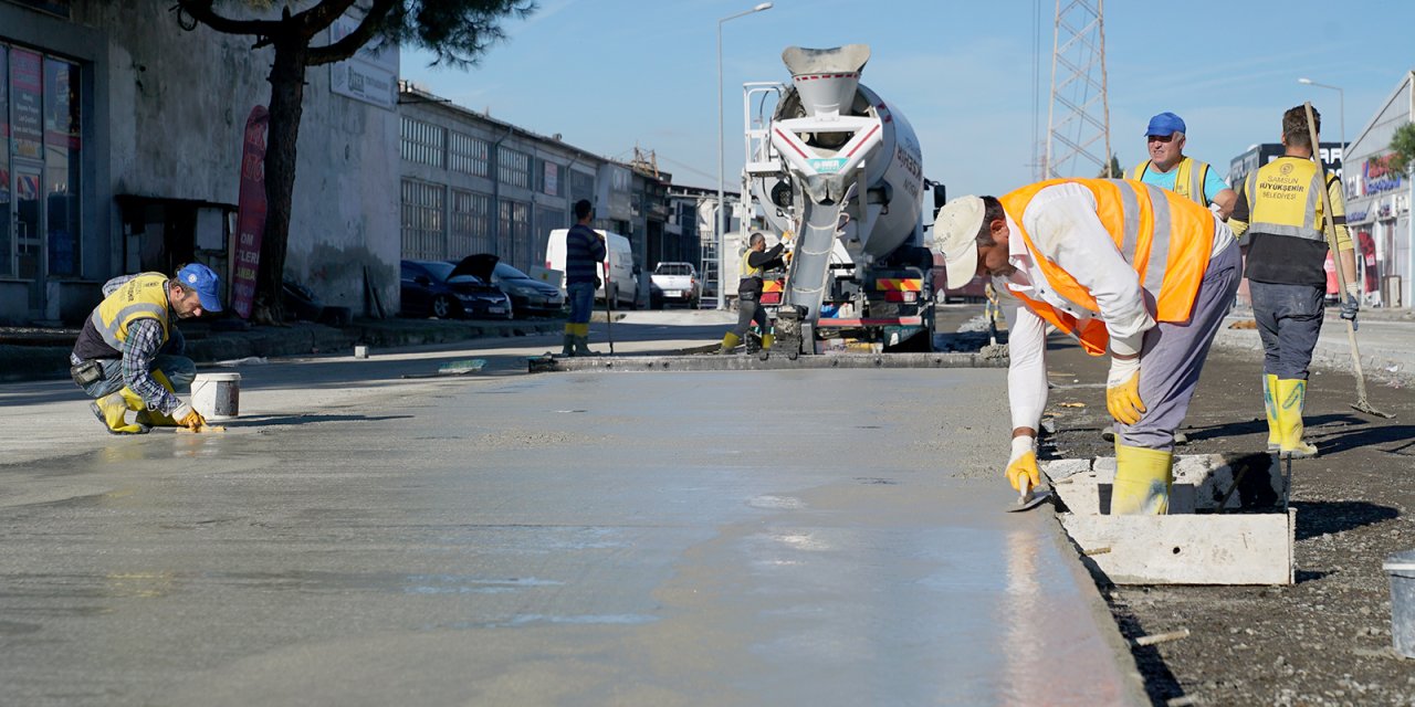 Sanayi bölgeleri beton yollarla kaplanıyor