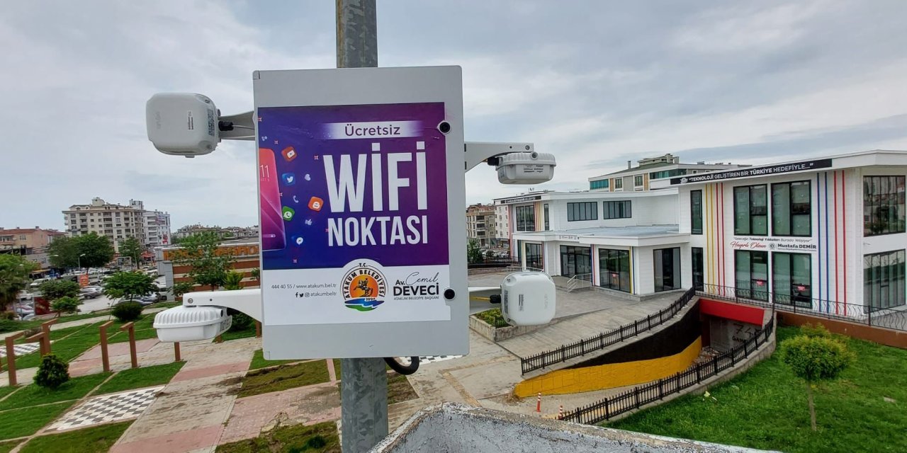 Atakum'da ücretsiz internet hizmeti veriliyor