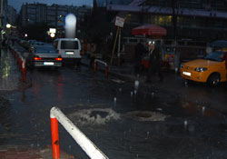 Samsun yağışlara teslim oldu