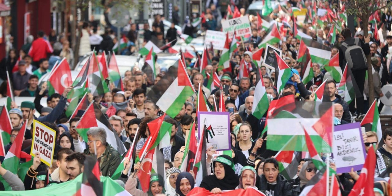 Samsun'da 'Gazze'yi Unutma' yürüyüşü düzenlendi