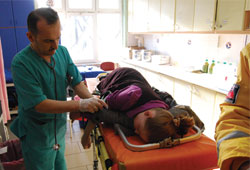 Hamile kadını Allah korudu