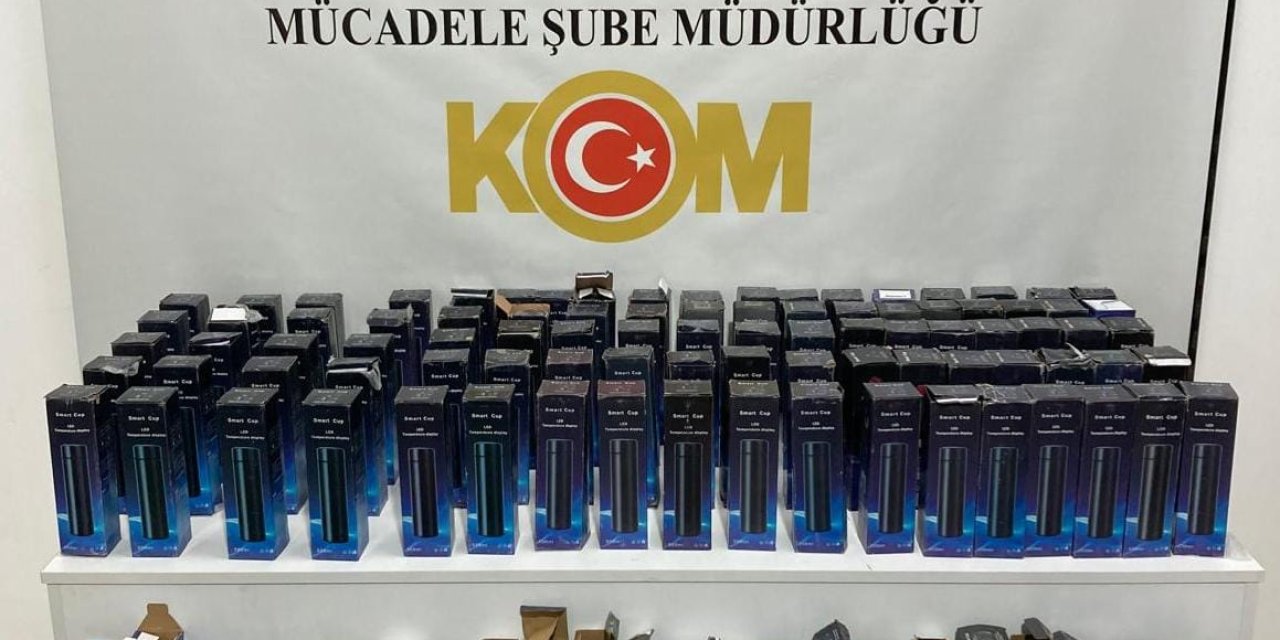 Samsun'da gümrük kaçağı termoslar ele geçirildi