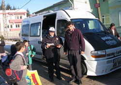 Okul servisleri denetlendi