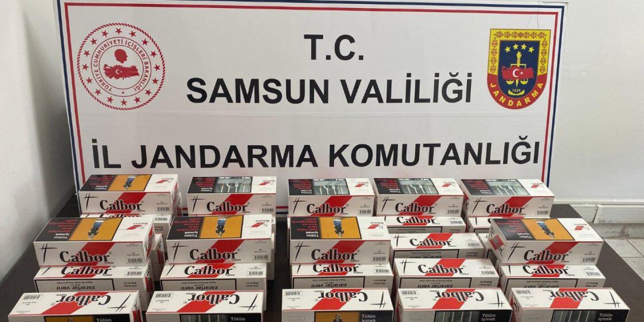 Samsun'da  6 bin 800 bandrolsüz makaron ele geçirildi