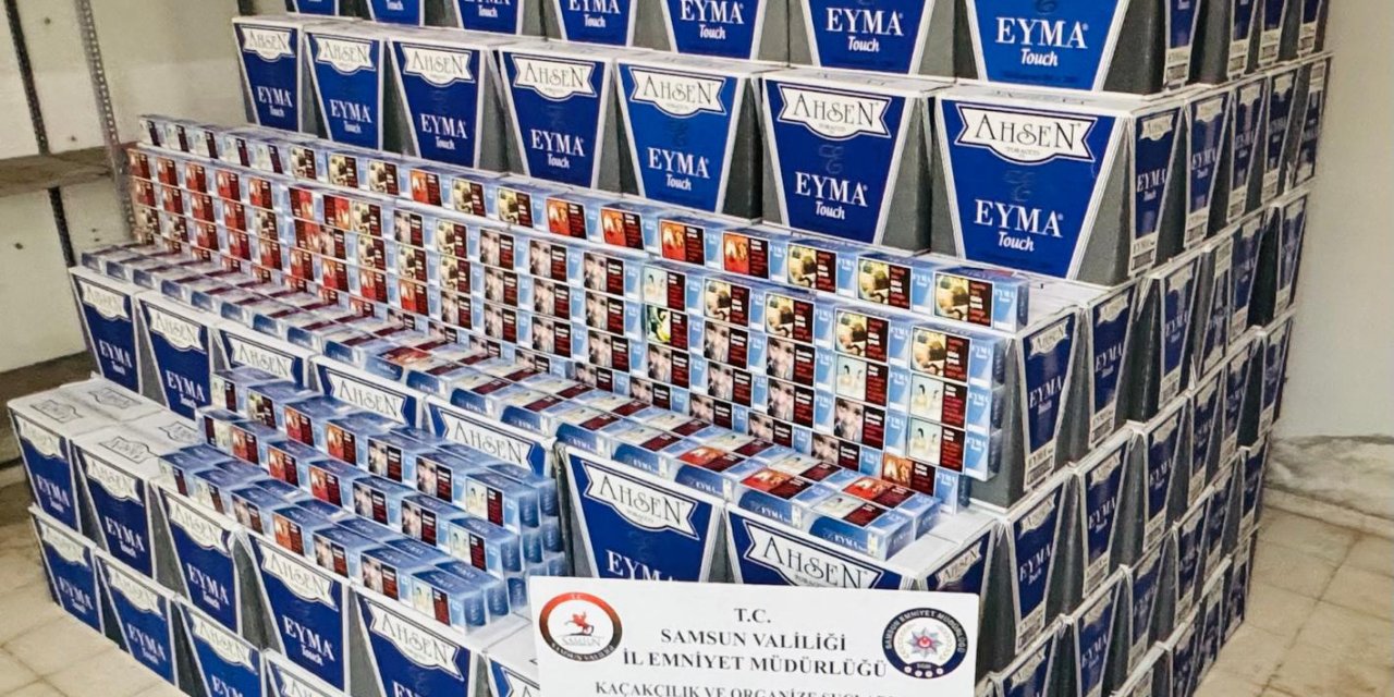 Samsun'da 3 milyon 10 bin makaron ele geçirildi