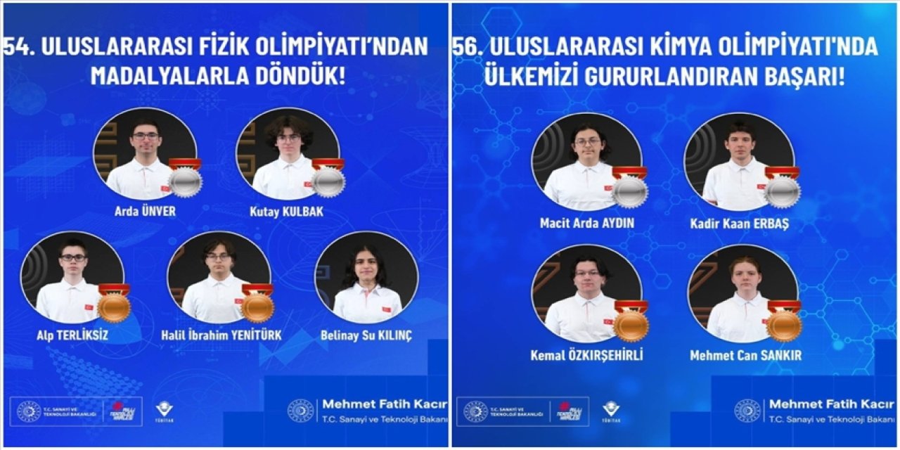 Türk öğrenciler madalyalarla döndü