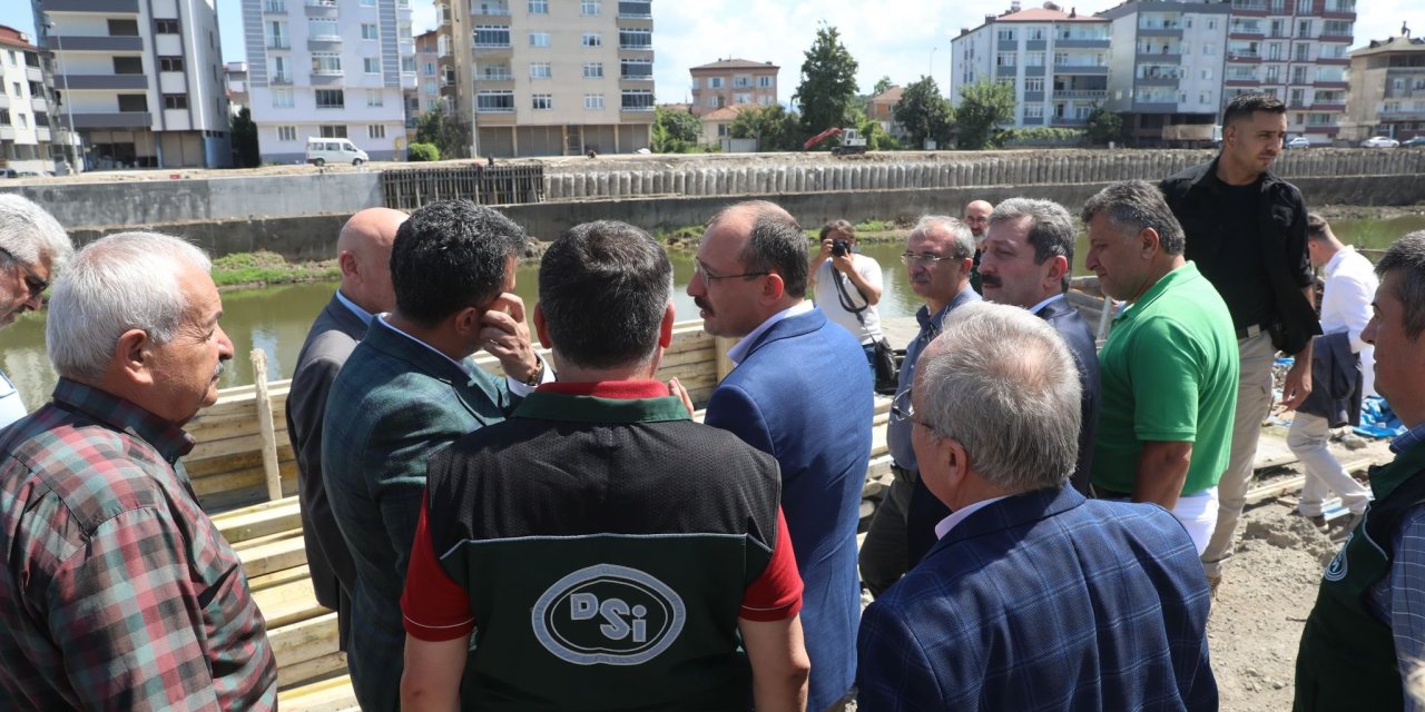 Terme çayı ıslah projesini inceledi