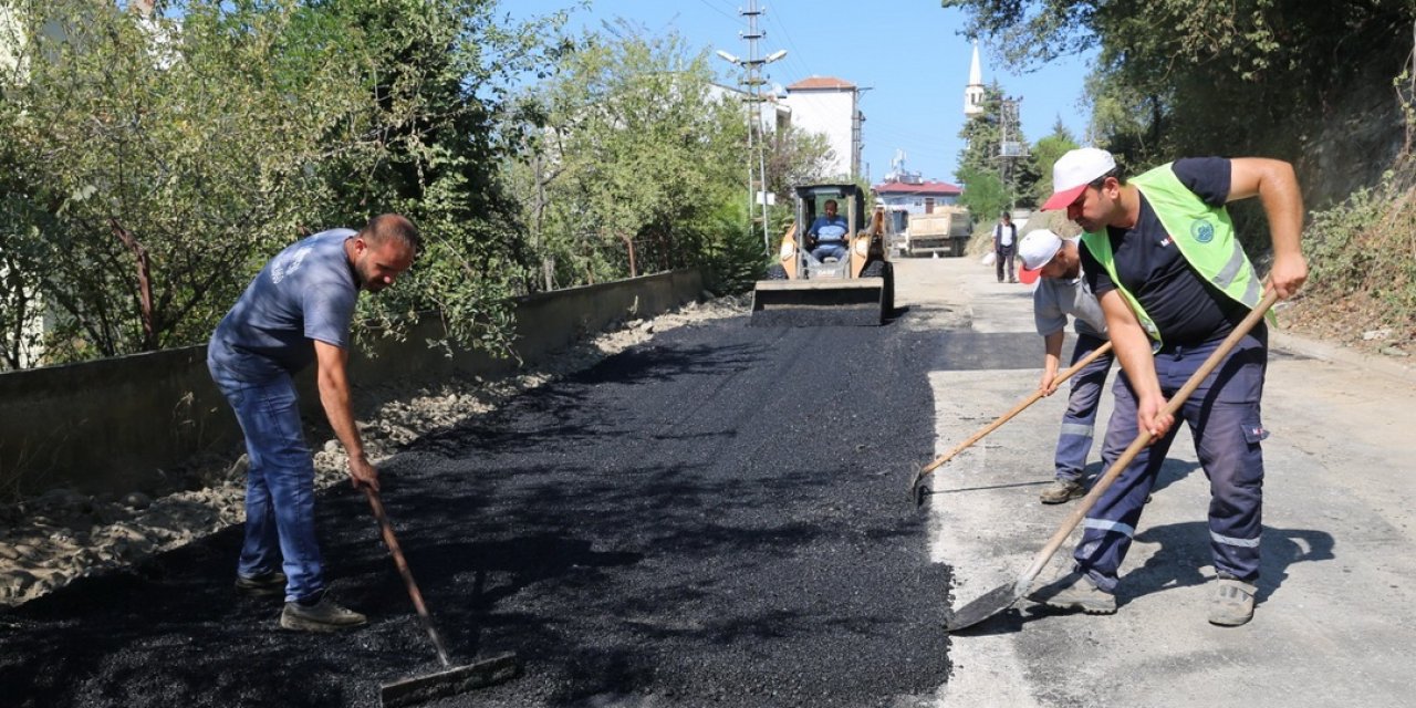 İlkadım'da asfaltlama çalışmaları devam ediyor