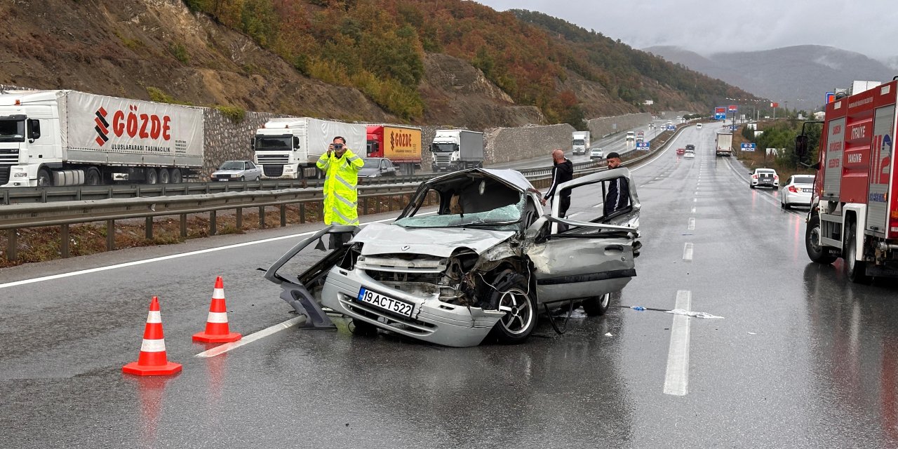 Samsun-Ankara kara yolunda zincirleme kaza!