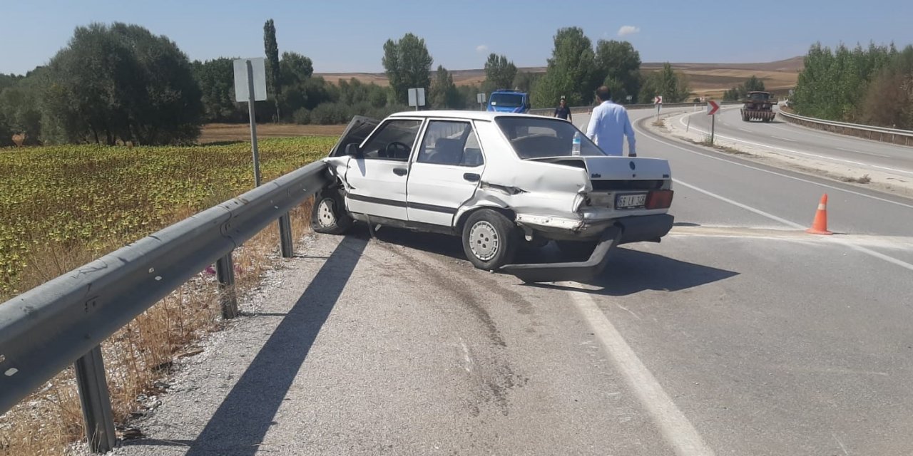 Trafik kazasında 2 kişi yaralandı