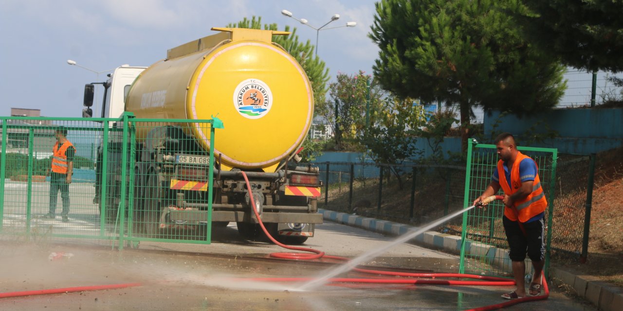 Atakum'da tüm okullar yıkandı